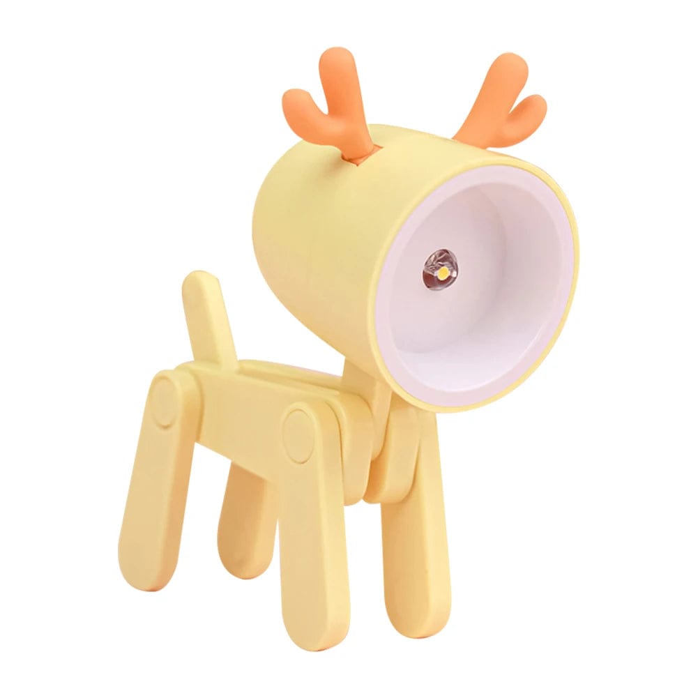 Lampe de chevet animaux Cerf jaune A