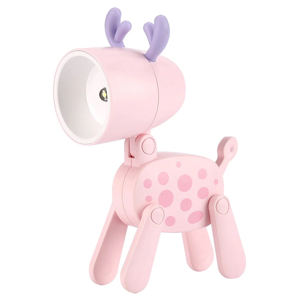 Lampe de chevet animaux Cerf rose A