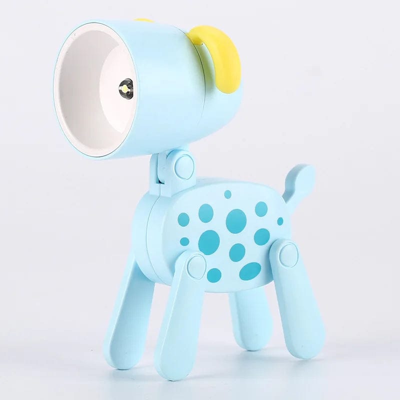 Lampe de chevet animaux Chien bleu A