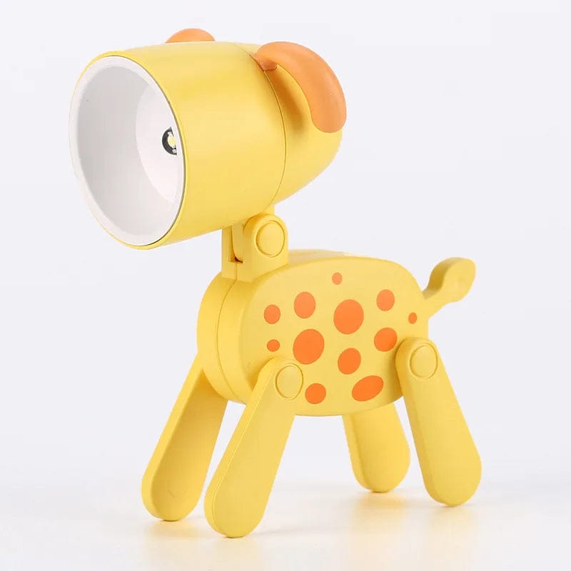 Lampe de chevet animaux Chien jaune A