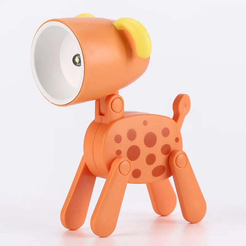 Lampe de chevet animaux Chien orange A