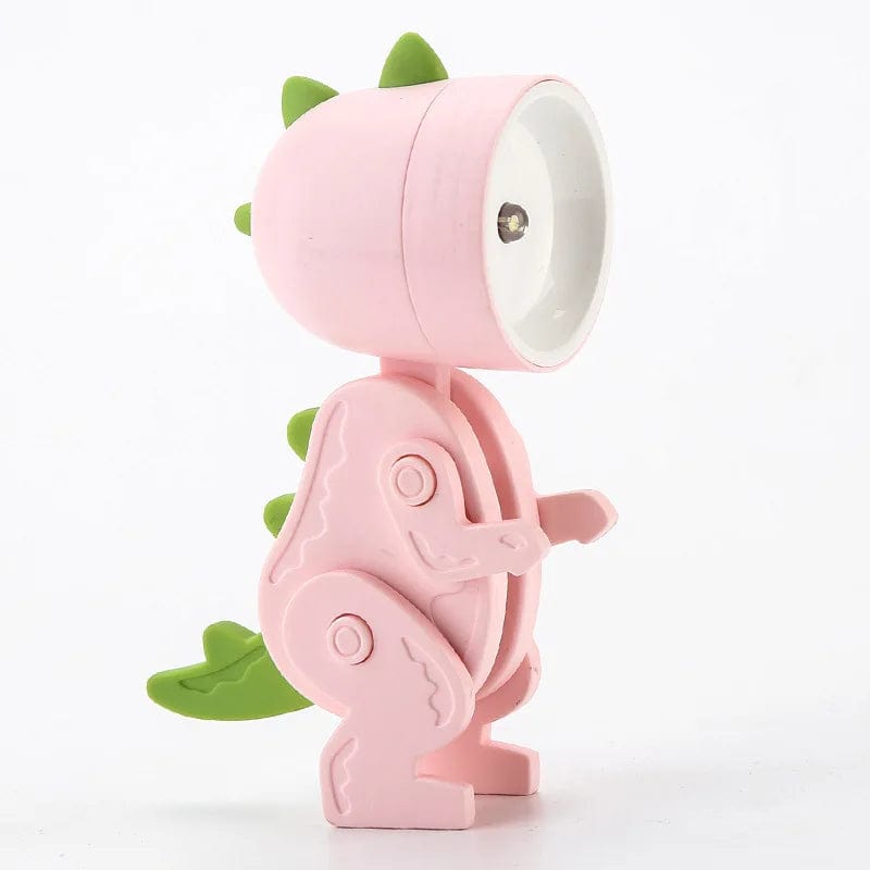 Lampe de chevet animaux Dinosaure rose