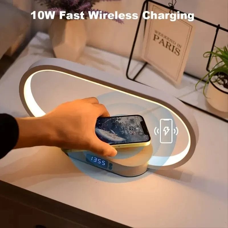 Lampe de chevet avec chargeur téléphone induction