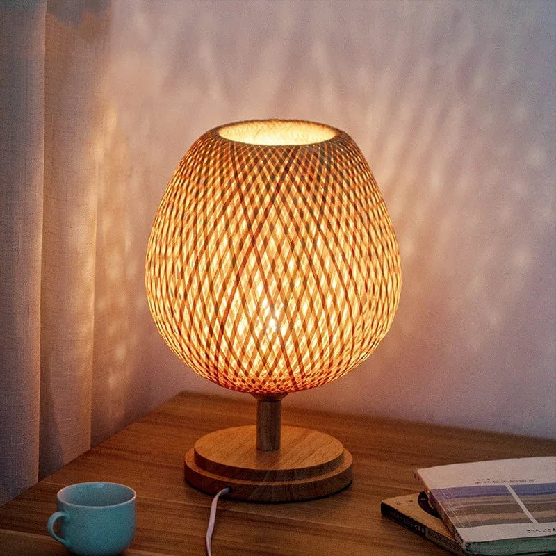 Lampe de chevet bambou Petite version bois