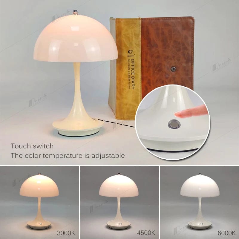 Lampe de chevet champignon vintage