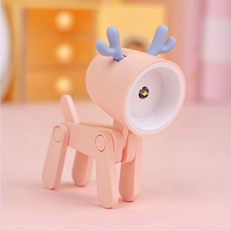 Lampe de chevet chiot Pink Deer