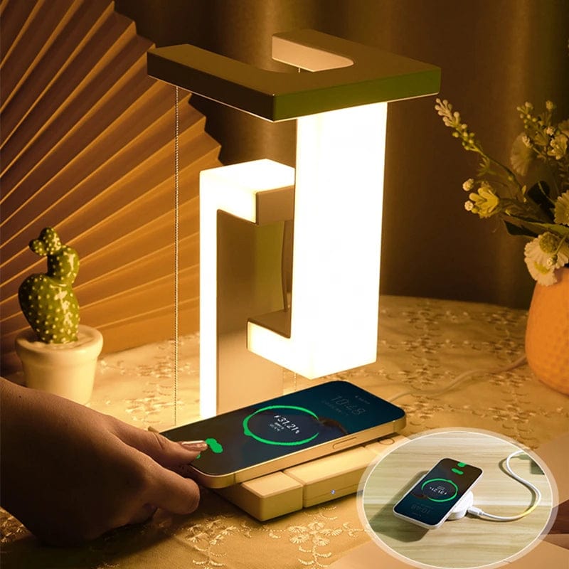 Lampe de chevet design avec chargeur sans fil