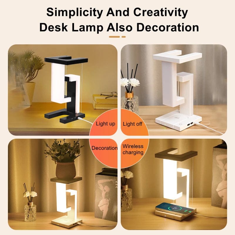 Lampe de chevet design avec chargeur sans fil