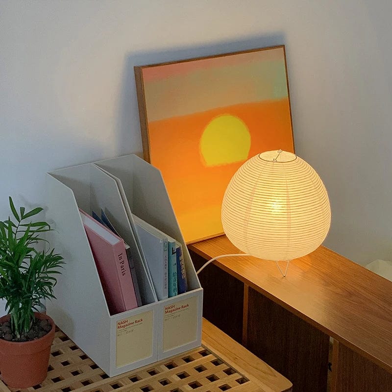 Lampe de chevet design japonais en papier