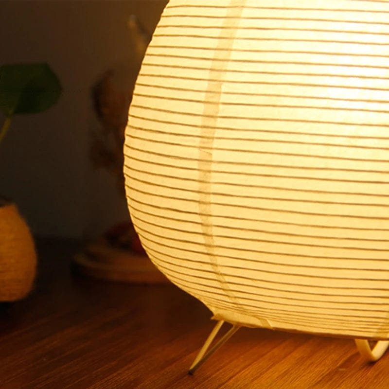 Lampe de chevet design japonais en papier