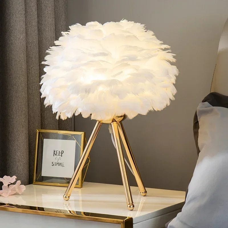 Lampe de chevet design nuage Or