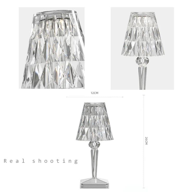 Lampe de chevet en cristal