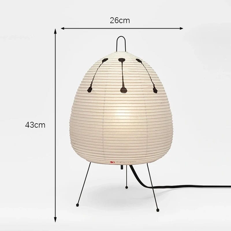 Lampe de chevet en papier de style japonais Modèle ZenPlus