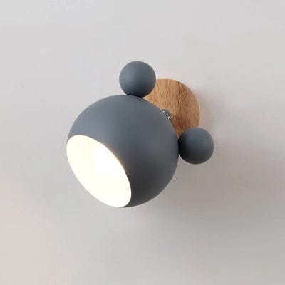 Lampe de chevet enfant mickey Gris