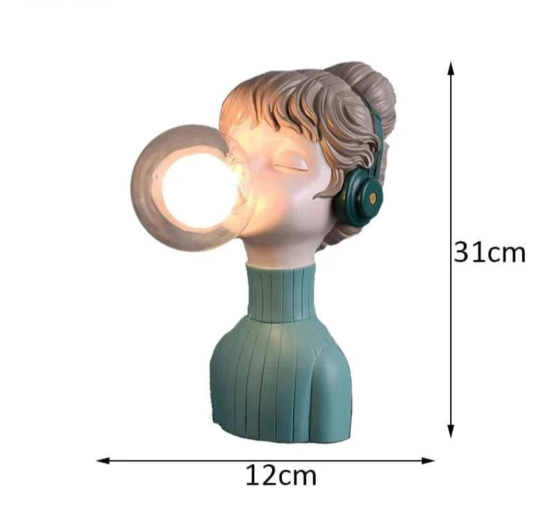 Lampe de chevet femme design Vert / Froide et intense