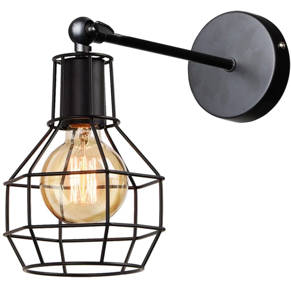 Lampe de chevet industrielle avec grille