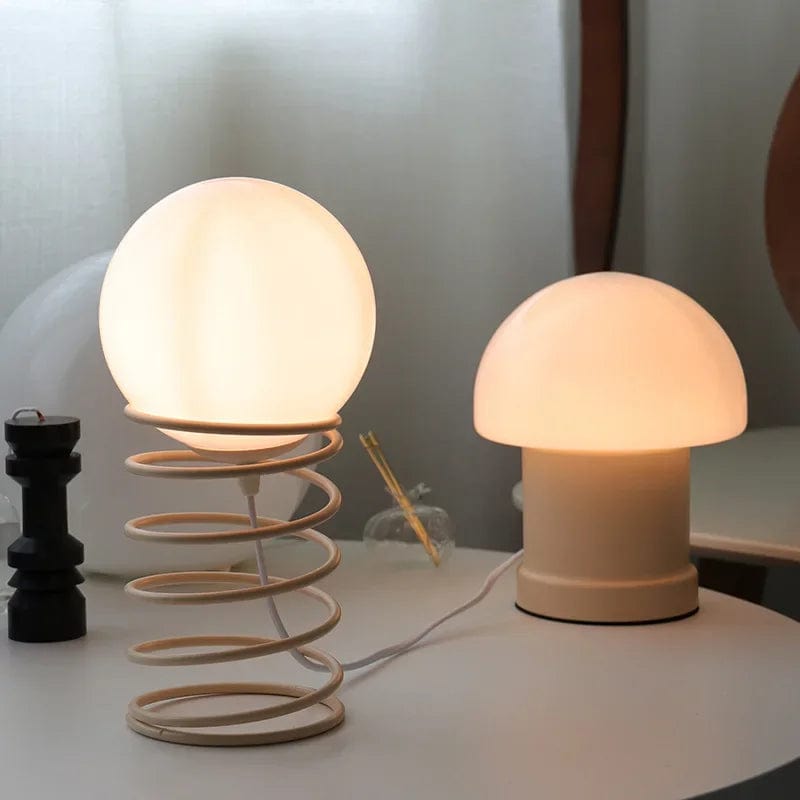 Lampe de chevet industrielle boule