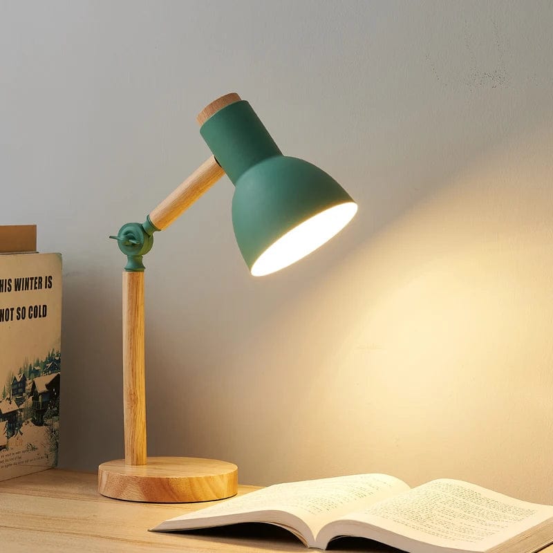 Lampe de chevet industrielle sur pied Vert