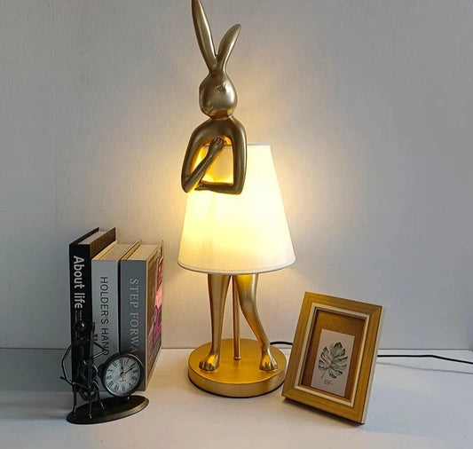 Lampe de chevet lapin avec abat jour