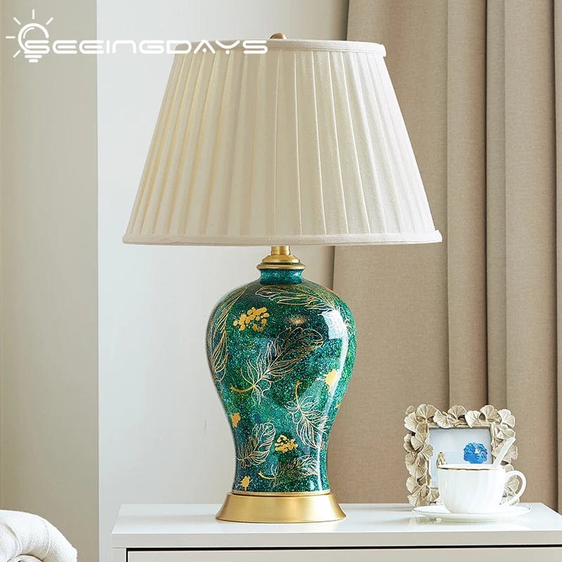 Lampe de chevet luxe à motif