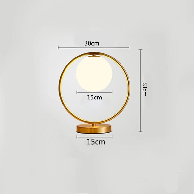 Lampe de chevet moderne boule Modèle B - 15cm / Lumière chaude (jaune)