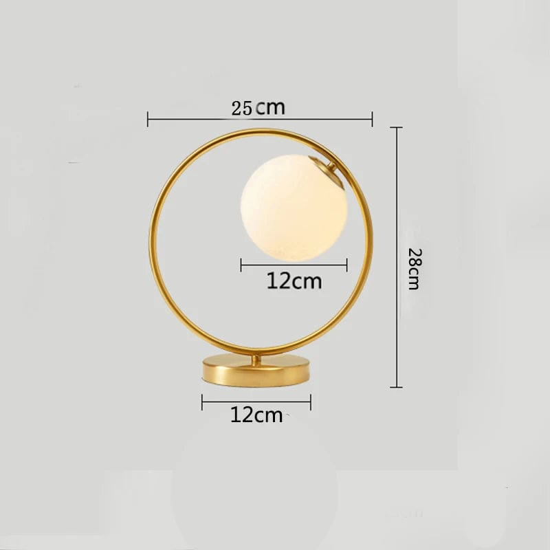 Lampe de chevet moderne boule Modèle C - 12cm / Lumière chaude (jaune)