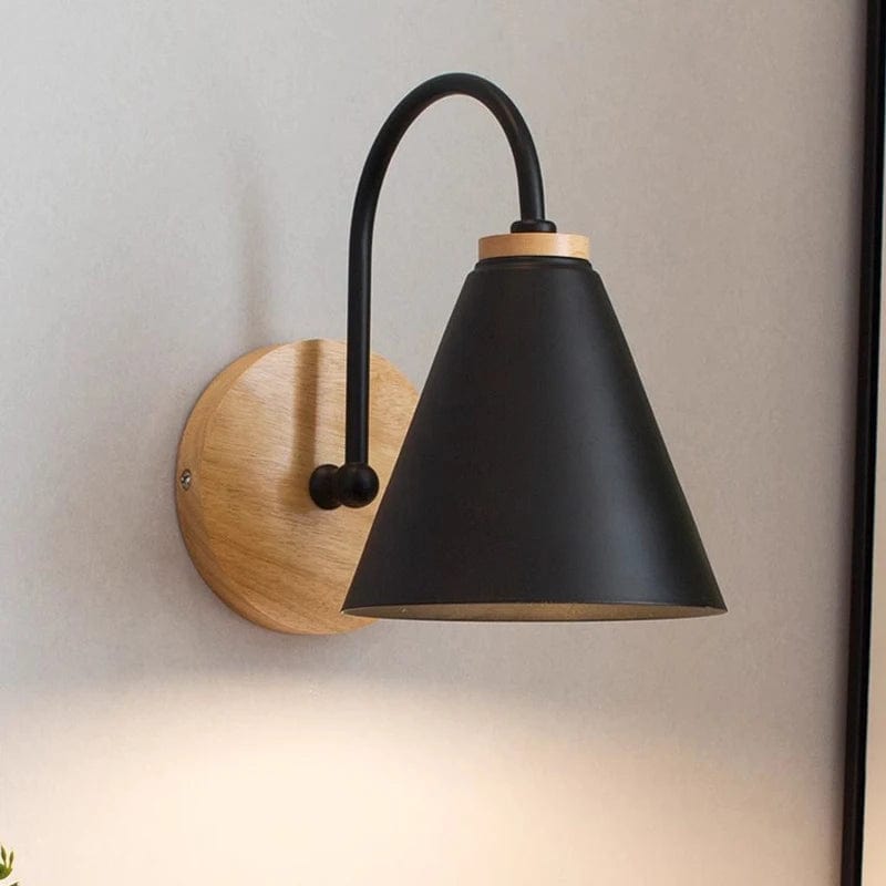 Lampe de chevet murale blanche Noir