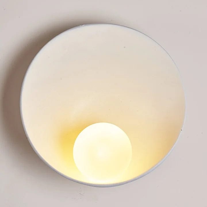 Lampe de chevet murale bois et boule