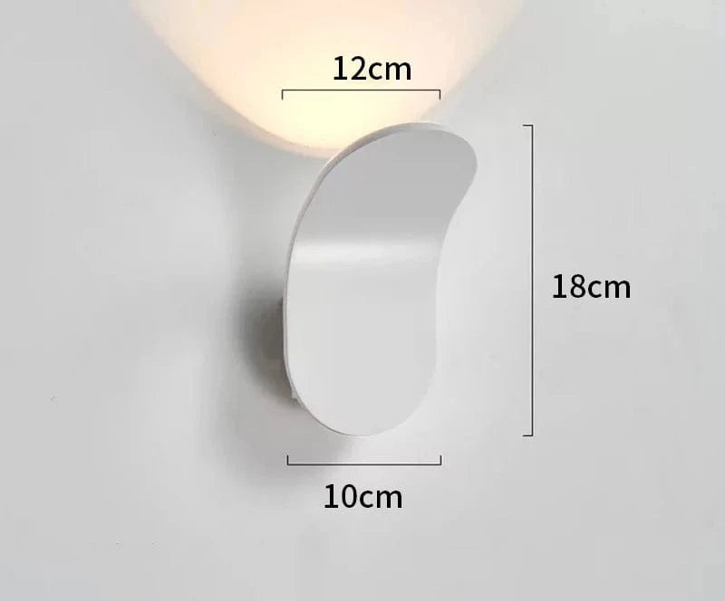 Lampe de chevet murale design aluminium Blanc / Lumière chaude (2700-3500K)