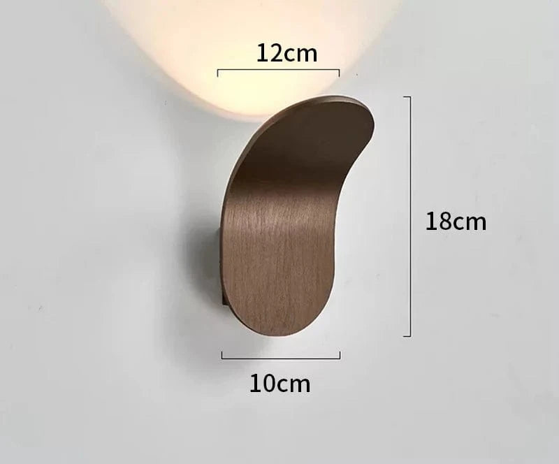 Lampe de chevet murale design aluminium Café / Lumière réglable par télécommande