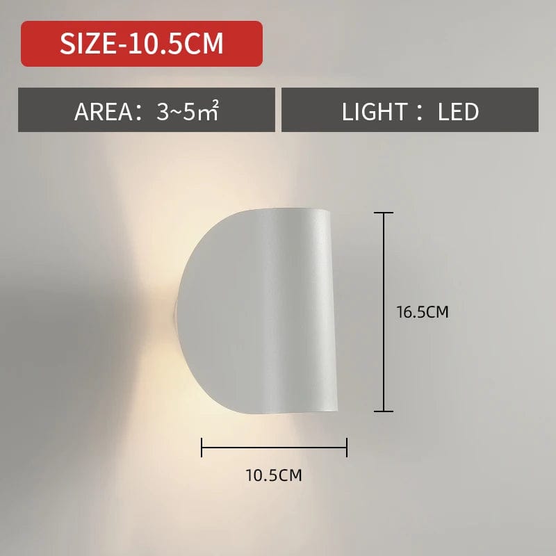 Lampe de chevet murale design italien Blanc / Lumière chaude