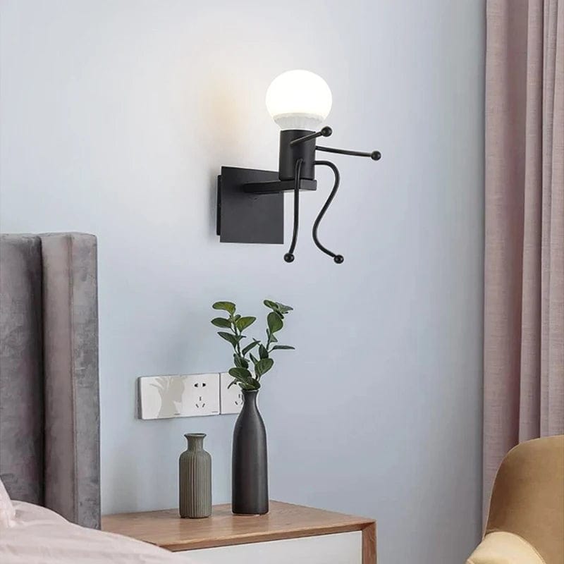 Lampe de chevet murale homme assis