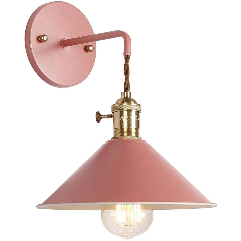 Lampe de chevet murale industrielle en fer Rose