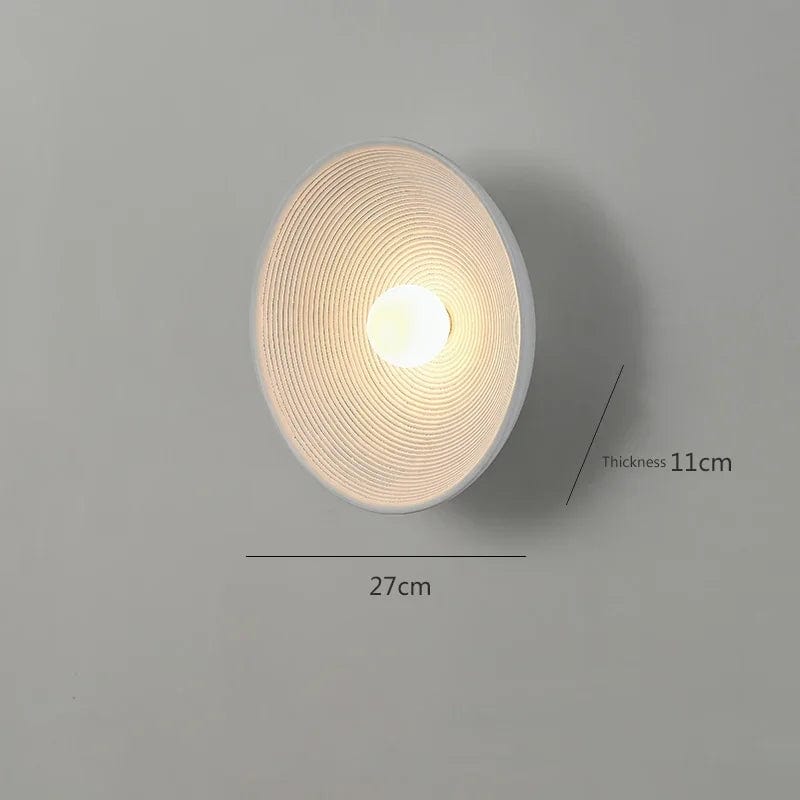 Lampe de chevet murale japonaise en bois Blanc / Lumière froide (5500-7000K)