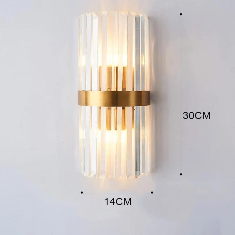 Lampe de chevet murale luxe Modèle D 30cm Or / Lumière chaude (2700-3500K)