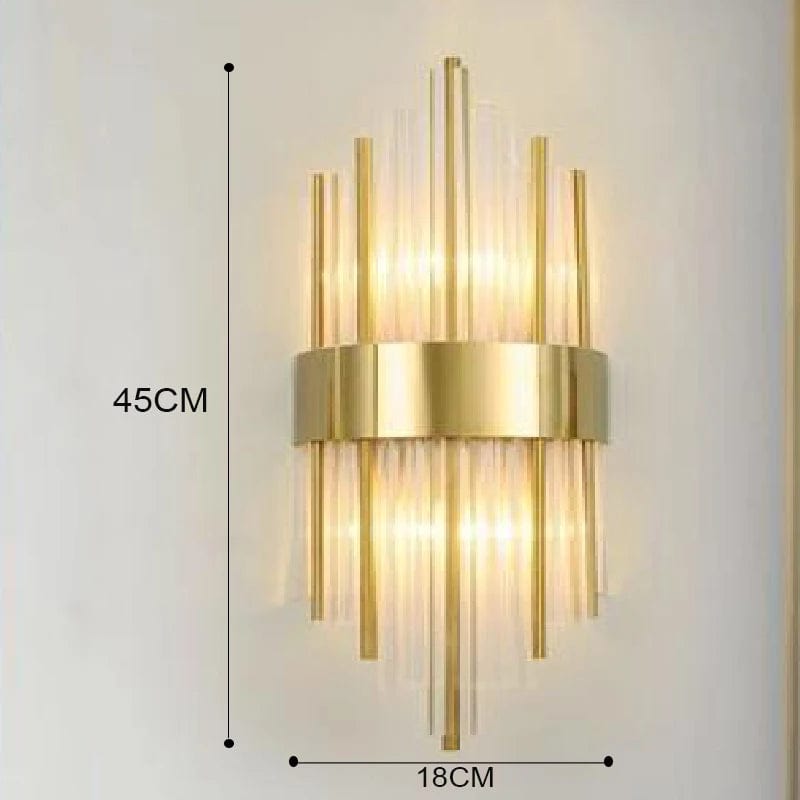 Lampe de chevet murale luxe Modèle E 45cm Or / Lumière froide (5500-7000K)