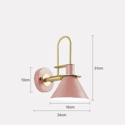 Lampe de chevet murale moderne industrielle Rose