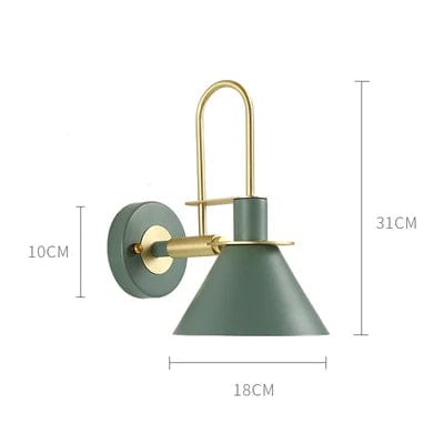 Lampe de chevet murale moderne industrielle Vert