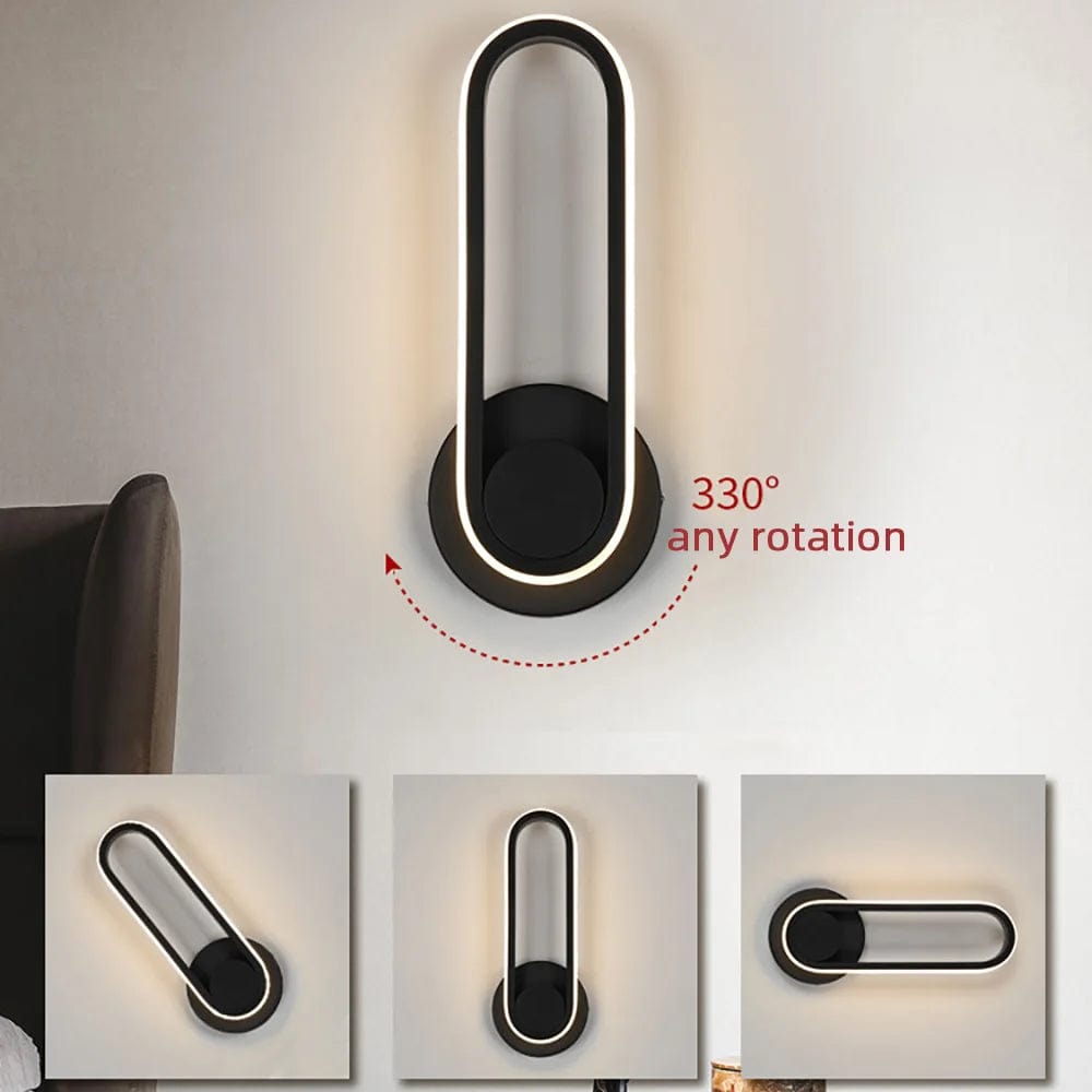 Lampe de chevet murale ovale design