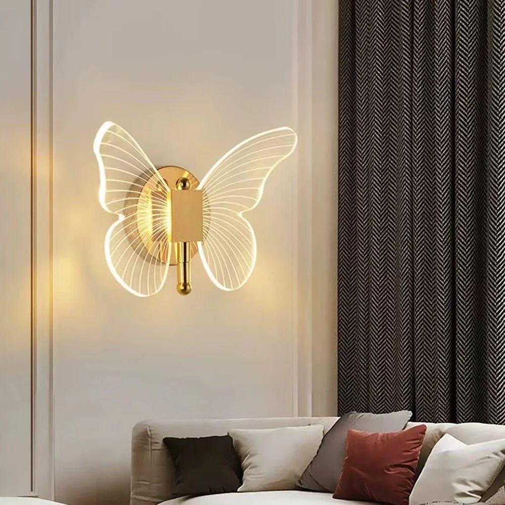 Lampe de chevet murale papillon 3D