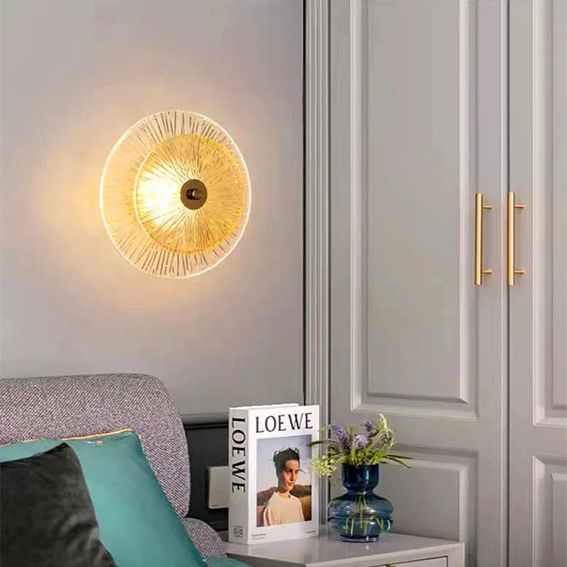 Lampe de chevet murale soleil minimaliste