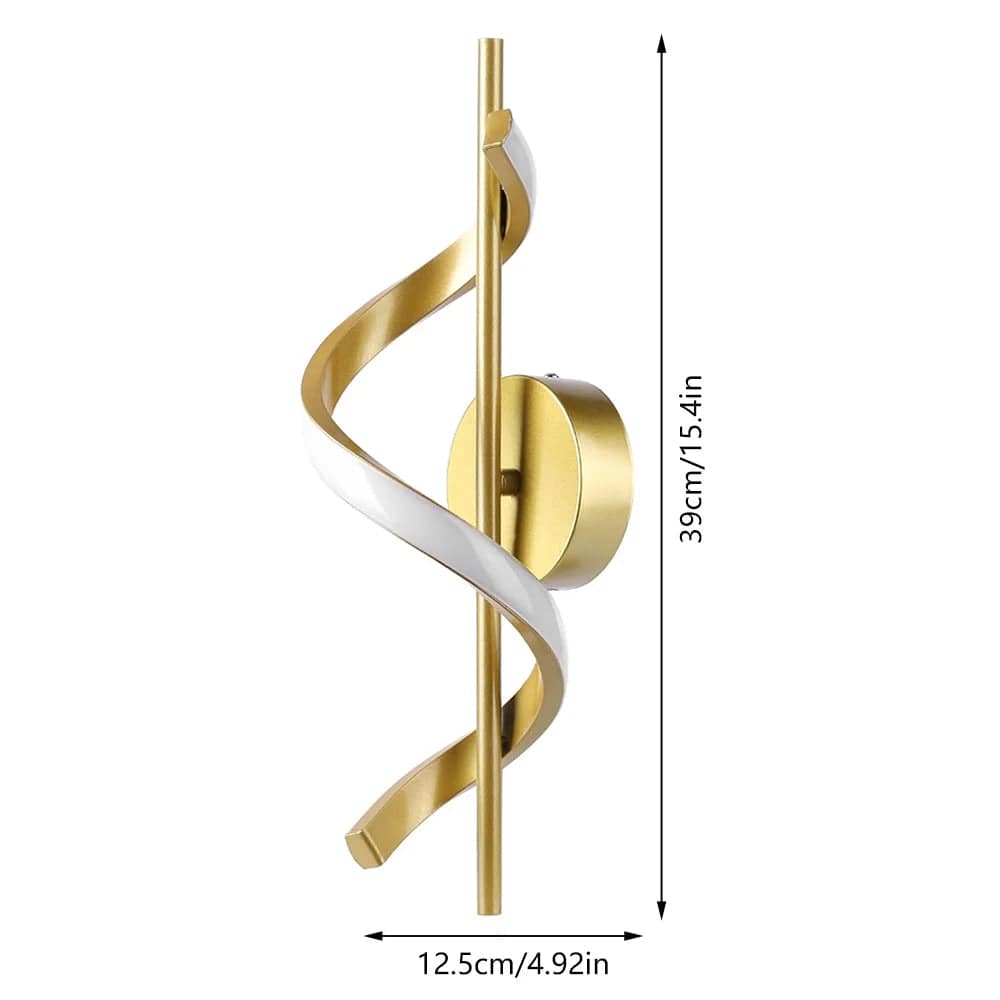 Lampe de chevet murale spirale