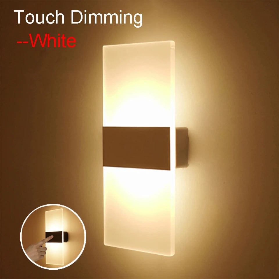 Lampe de chevet murale tactile Blanc - Réglage tactile