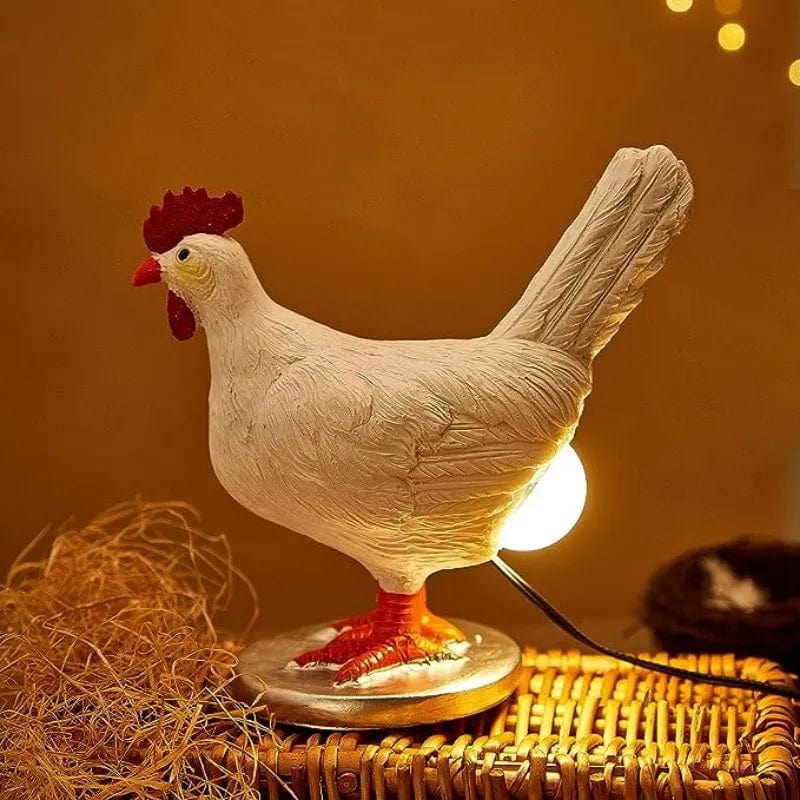 Lampe de chevet poule