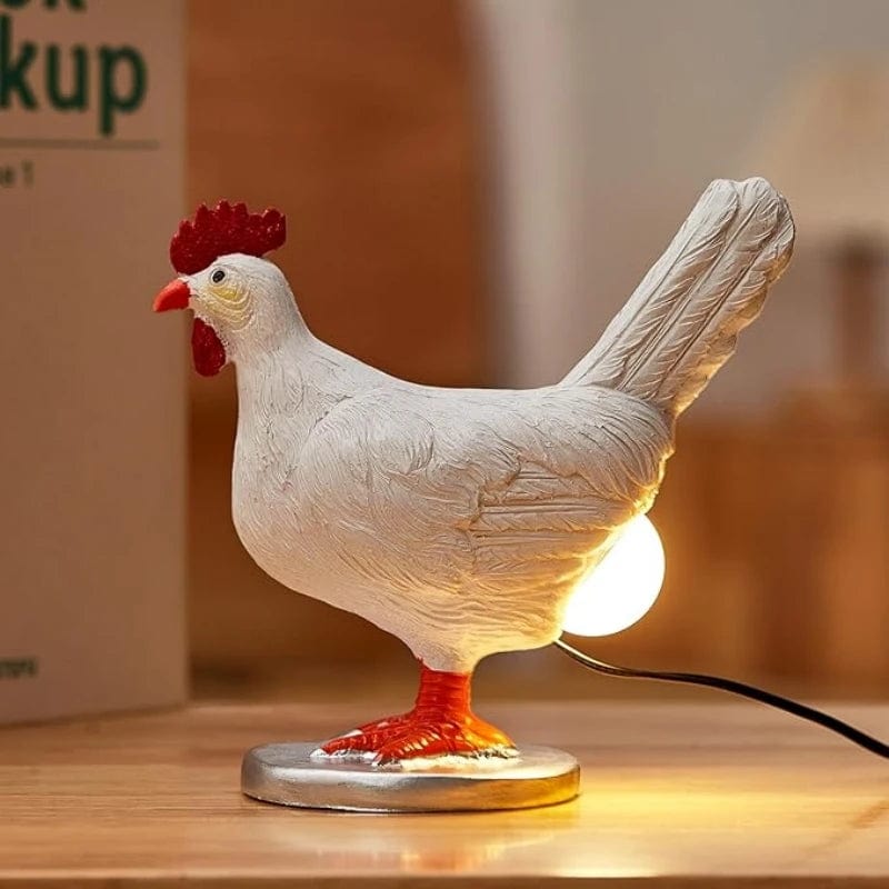 Lampe de chevet poule