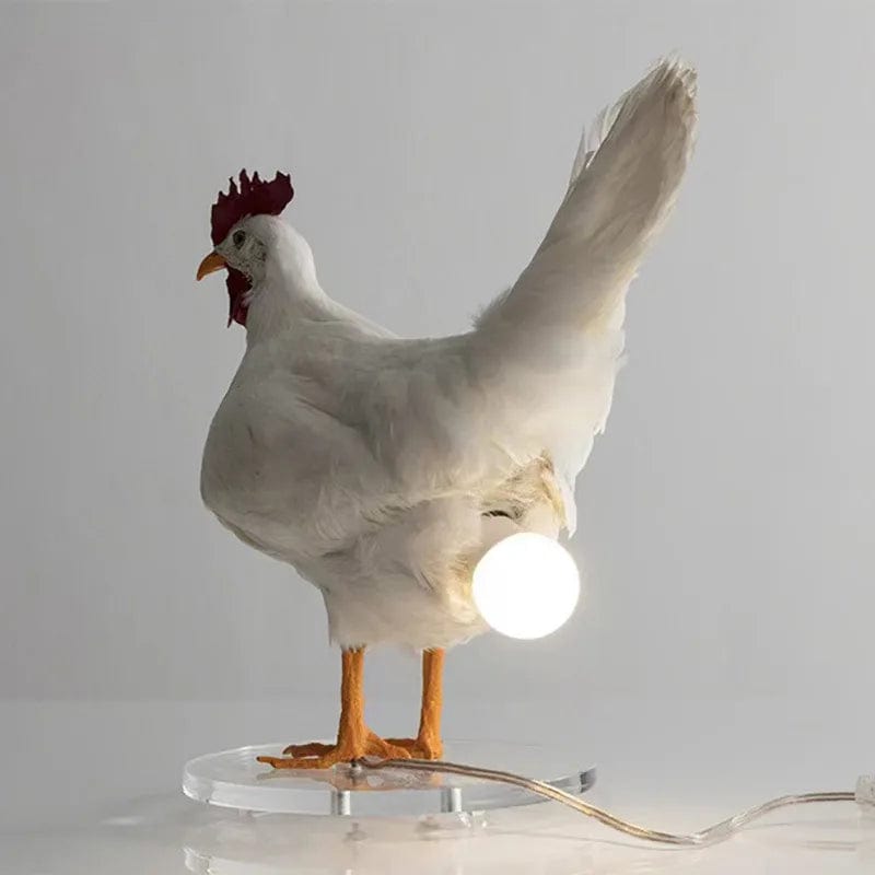 Lampe de chevet poule