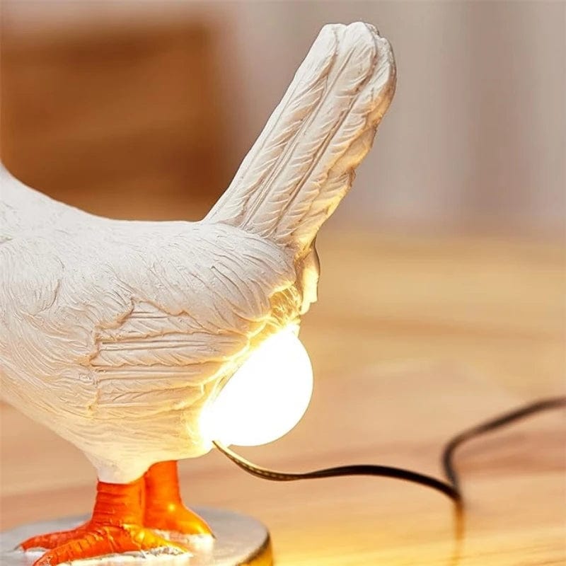 Lampe de chevet poule