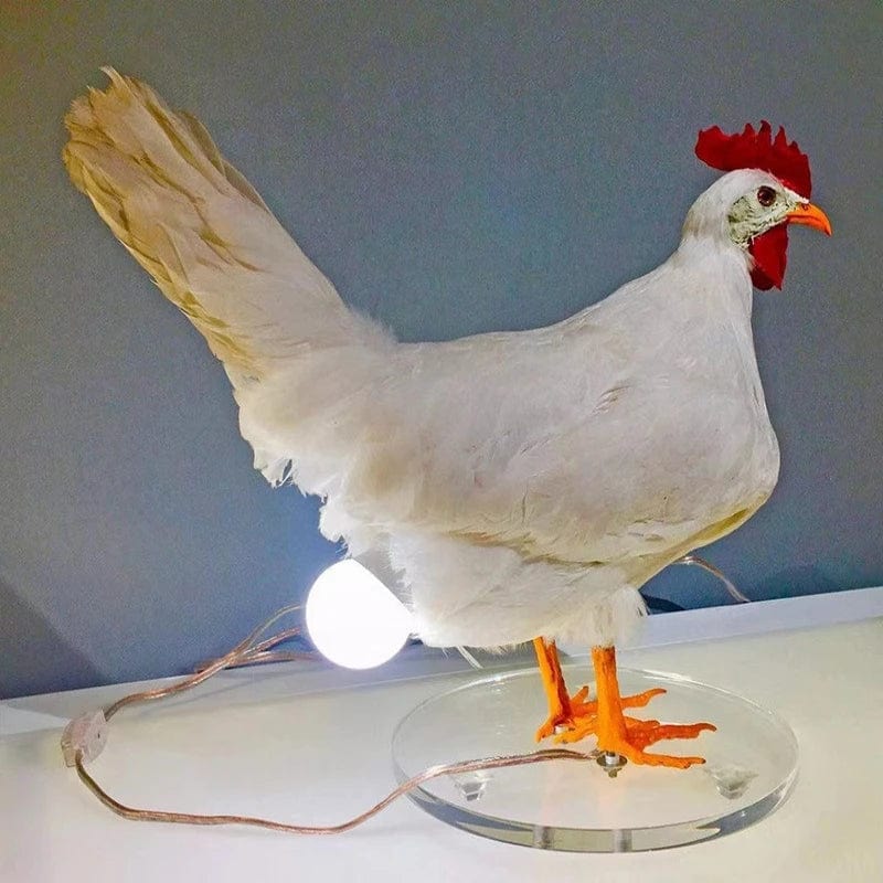 Lampe de chevet poule