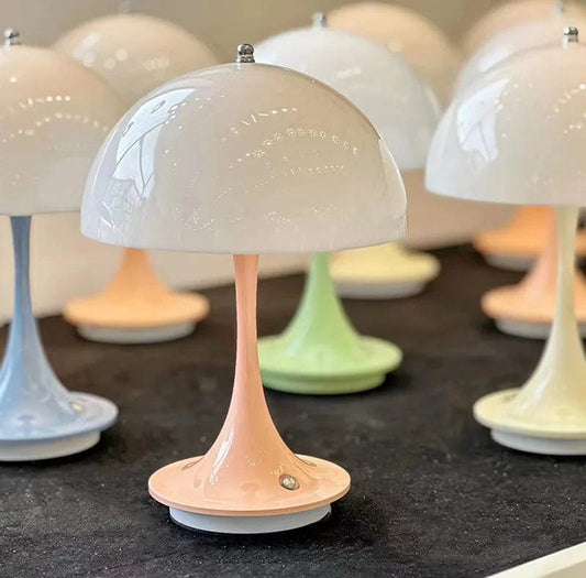 Lampe de chevet rétro forme de champignon