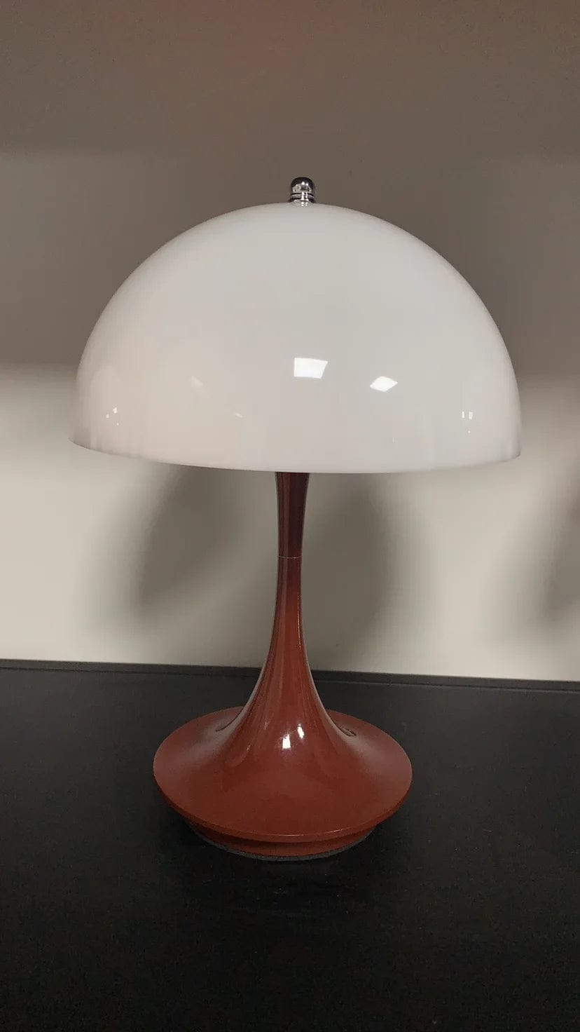 Lampe de chevet rétro forme de champignon Rouge